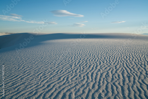 Scenery of lonely dunes in desert