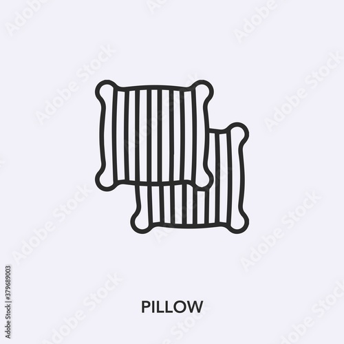 pillow icon vector sign symbol