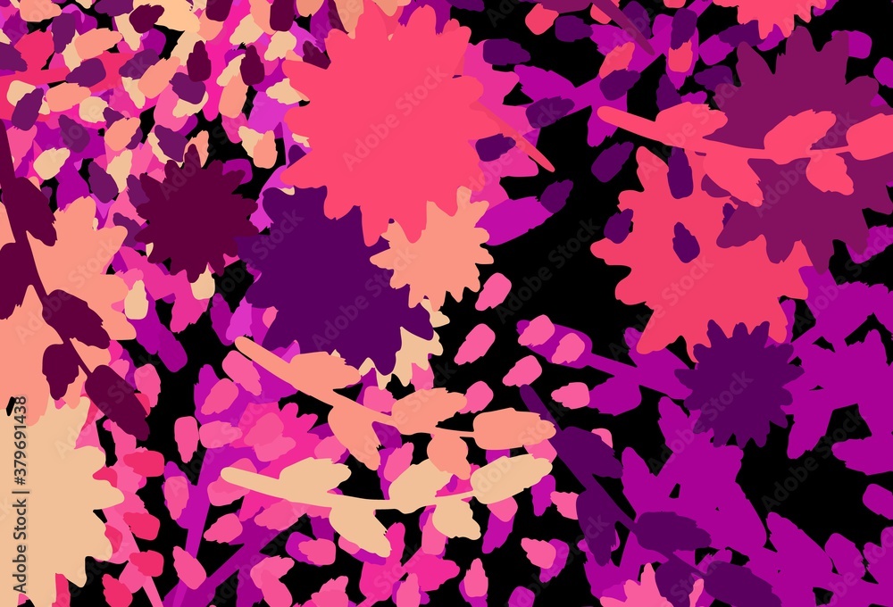 Light Pink, Yellow vector backdrop with memphis shapes. Light Pink, Yellow vector backdrop with memphis shapes.