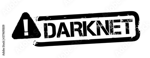 darknet black rubber stamp - vector illustration
