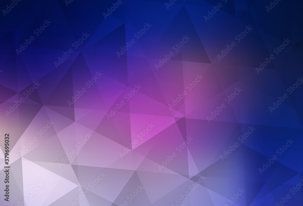 Dark Pink, Blue vector shining triangular background. Dark Pink, Blue vector shining triangular background.