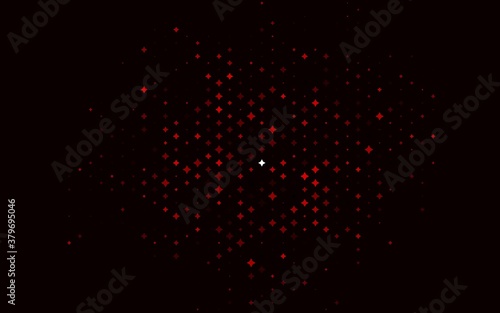 Light Red vector background with colored stars. Decorative shining illustration with stars on abstract template. The pattern can be used for wrapping gifts.