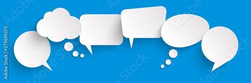 sticker speech bubbles with shadow