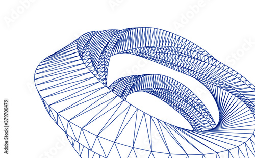 abstract background made of lines 3d illustration