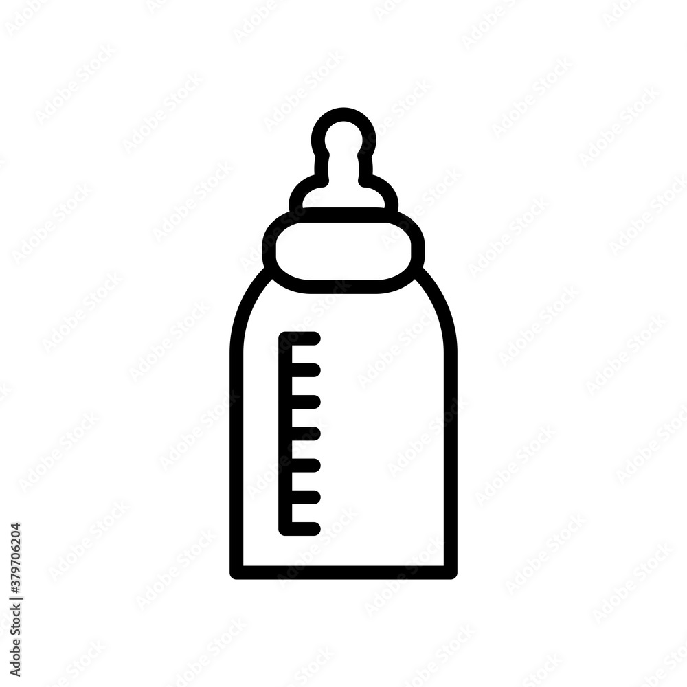 Feeding Bottle Icon Outline And Glyph Design Vector Template Illustration Feeding Bottle Icon Outline And Glyph Design Vector Template Illustration