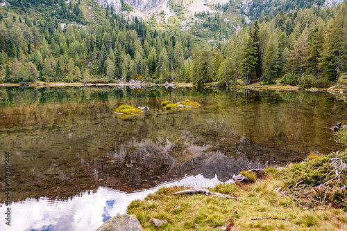 Fototapeta Naklejka Na Ścianę i Meble -  Puntleider lake in Southtirol Italy