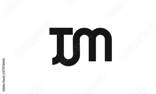 TM letter logo design vector template