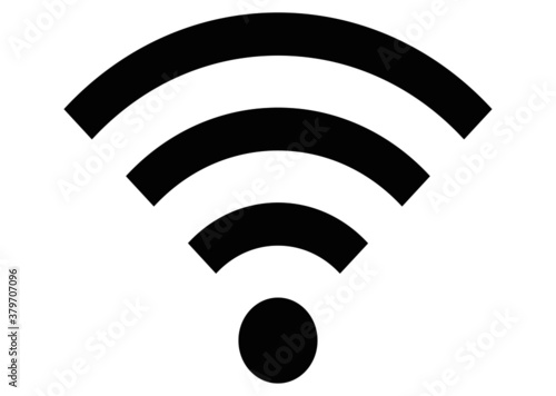 Wifi Icon Black. Wi Fi vector icon.
