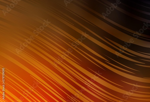 Dark Orange vector blurred shine abstract background.