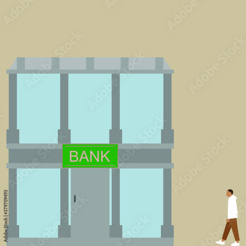 A man goes to the bank