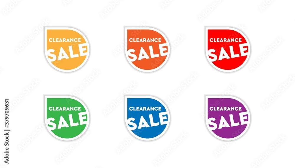Clearance sale set banner template.