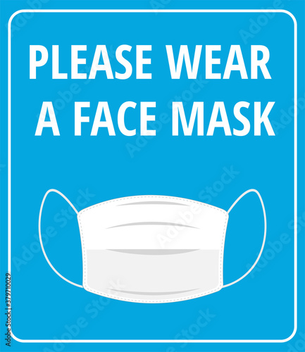 please wear a mask sign - vector