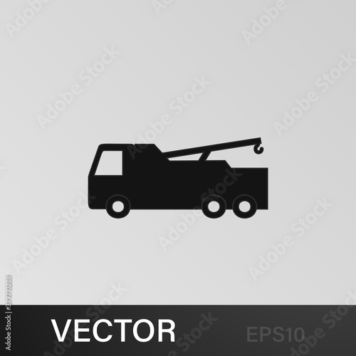 cargo with a crane icon. Element of car type icon. Premium quality graphic design icon. Signs and symbols collection icon for websites, web design, mobile app