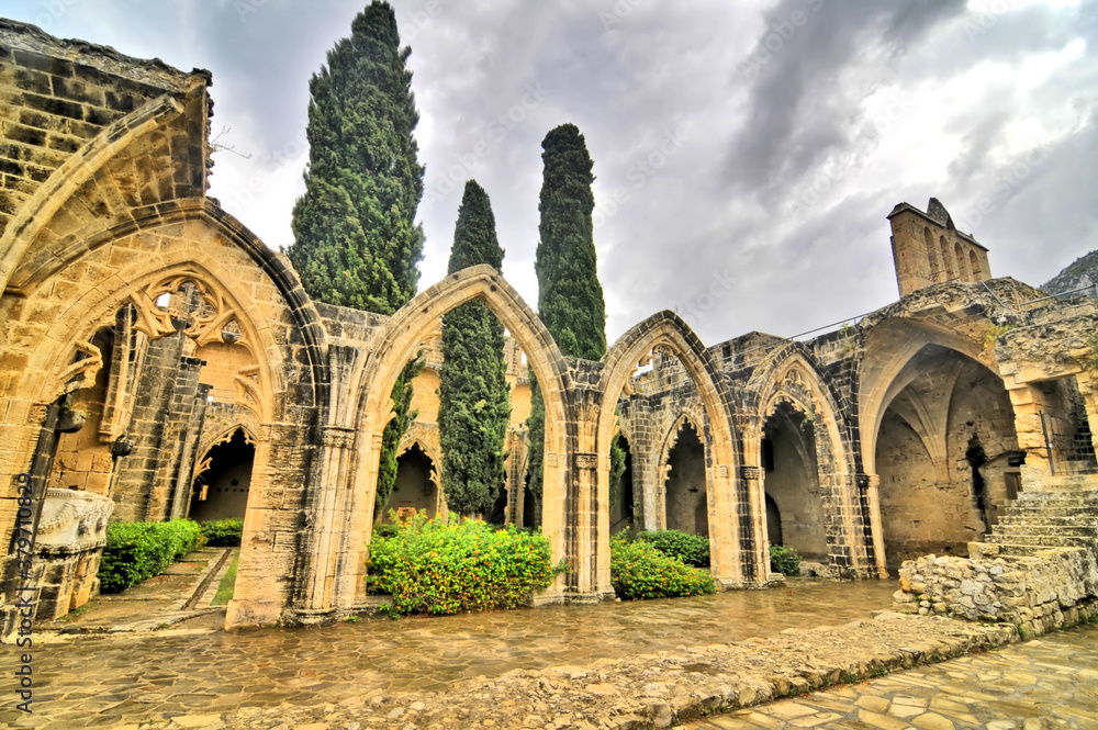 Bellapais Abbey near  Kyrenia city Northern Cyprus.