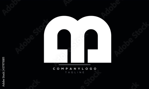 Alphabet letters Initials Monogram logo MB,BM,M and M