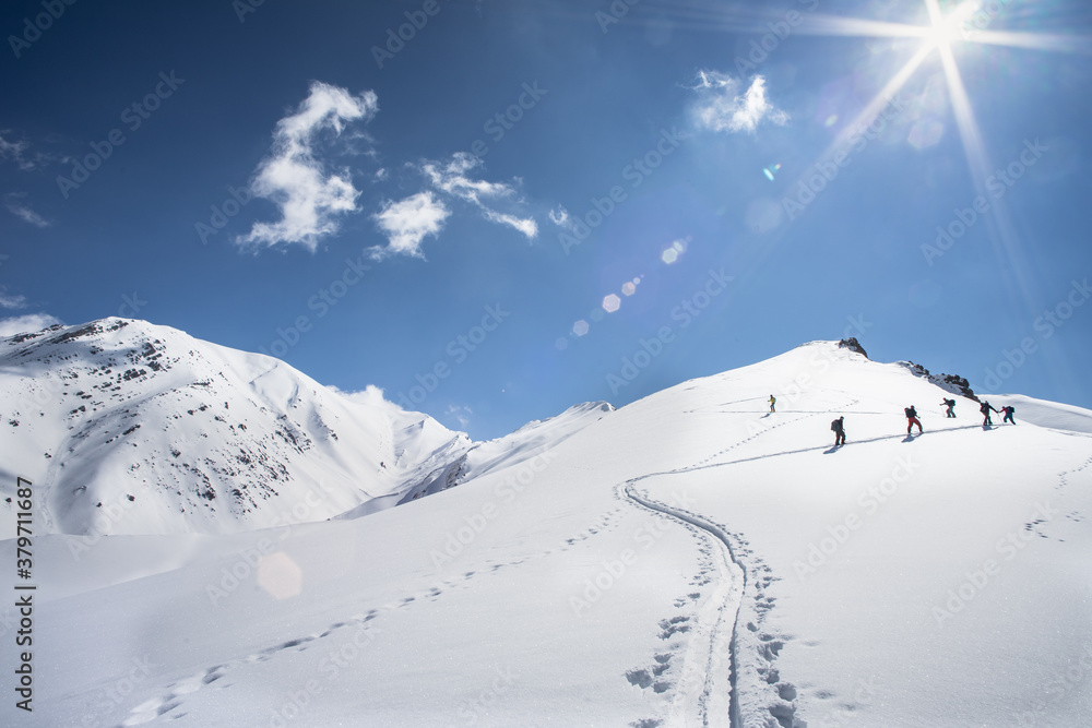 Backcountry Skiing in Iran, Alborz Mountains, Dizin, Tehran, Iran