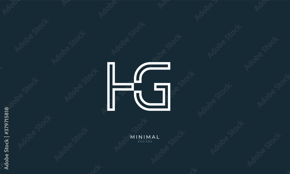Alphabet letter icon logo HG Alphabet letter icon logo HG