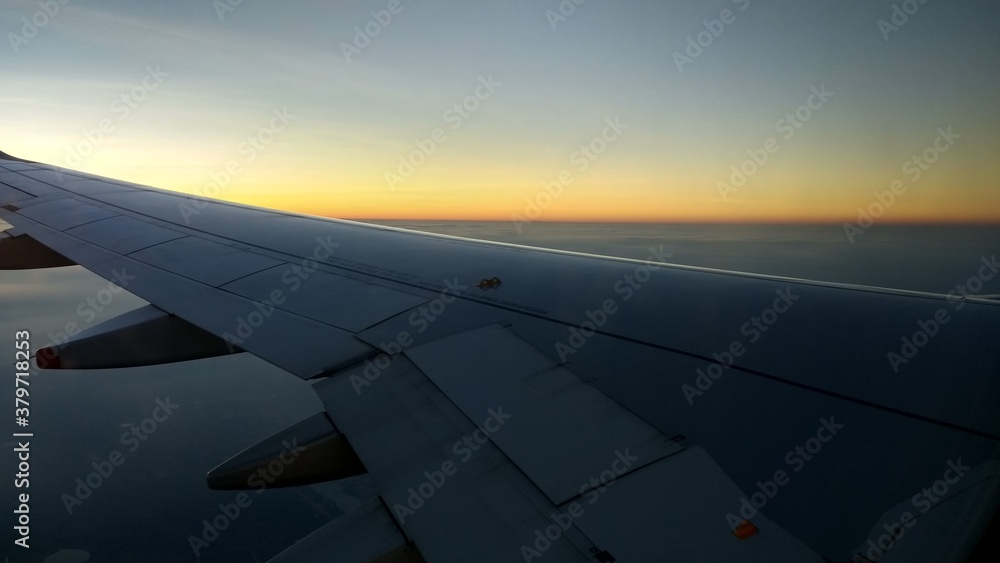 Fototapeta premium Por do sol vista aérea