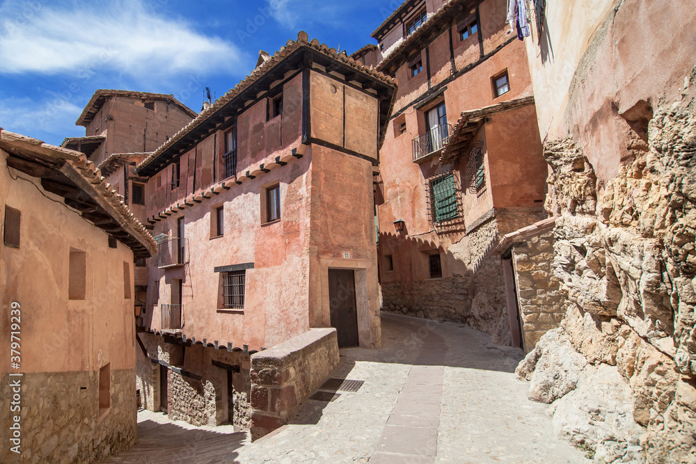Intersection of Alleys in Albarracin, Teruel, Spain