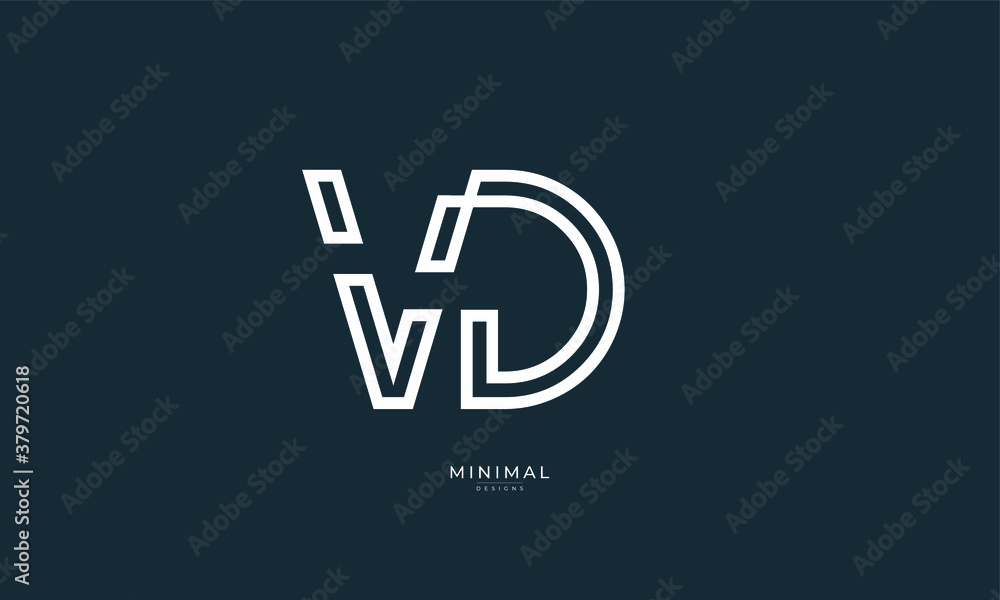 Alphabet letter icon logo VD Alphabet letter icon logo VD