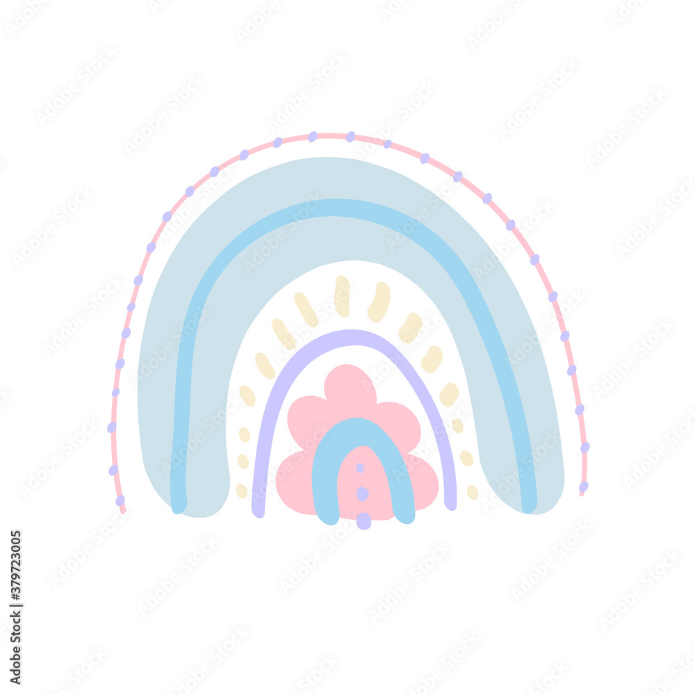 Cute cartoon rainbow, original hand-drawn vector graphics. Childish pattern with hand drawn rainbow. Fashionable children's drawing for banners, ribbons, letterheads, fabric decoration. Cute cartoon rainbow, original hand-drawn vector graphics. Childish pattern with hand drawn rainbow. Fashionable children's drawing for banners, ribbons, letterheads, fabric decoration.