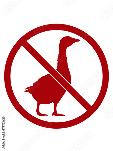 Verboten Schild Gans 
