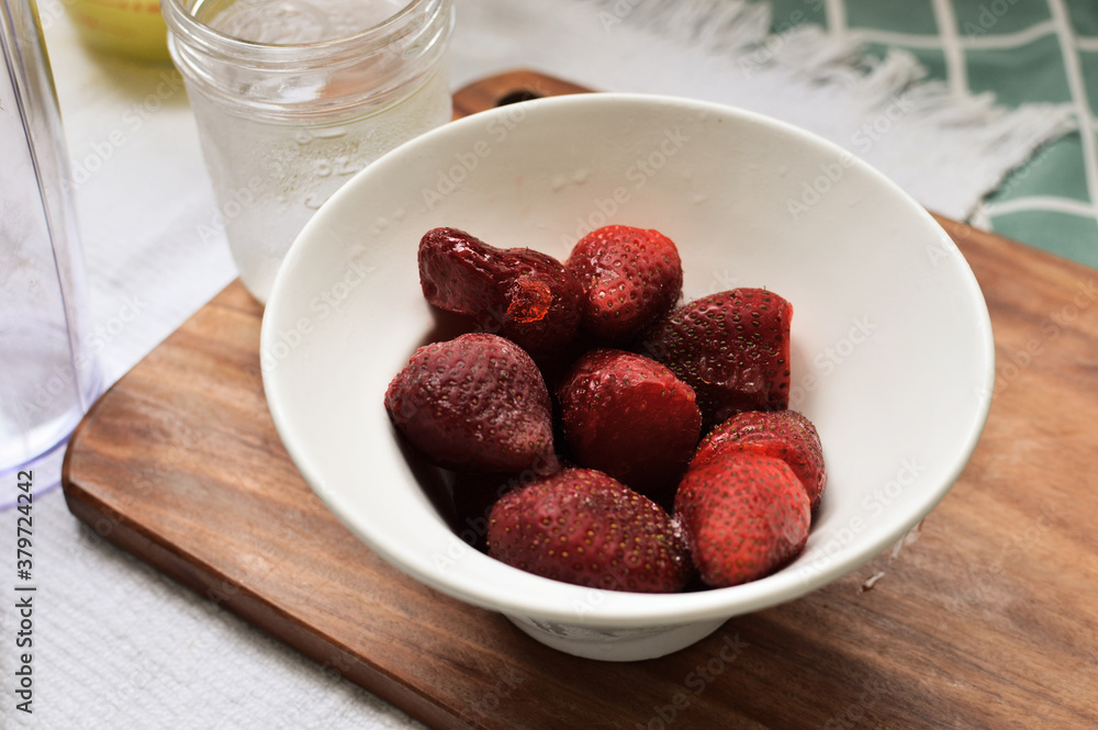 frozen strawberries frozen strawberries