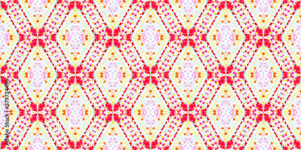 Fototapeta premium Watercolor Folk Tribal, Aztec Design.