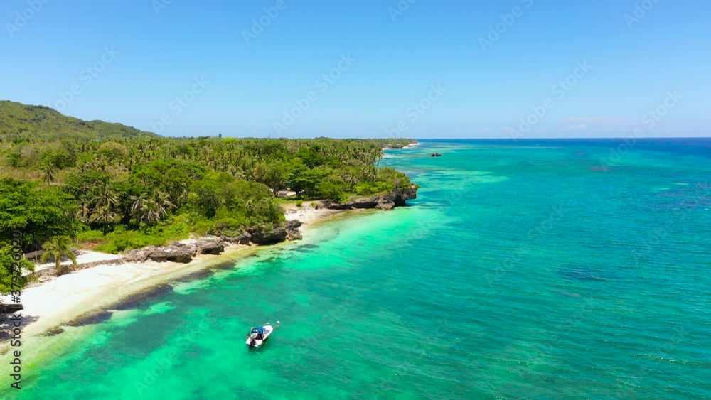 Beautiful tropical island with sand beach. Bohol, Anda, Philippines. Beautiful tropical island with sand beach. Bohol, Anda, Philippines.
