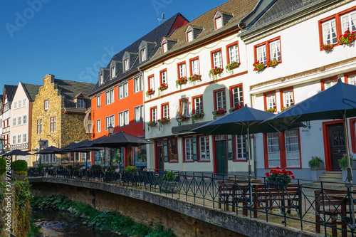 Promenade und historisches Häuser in Bad Münstereifel