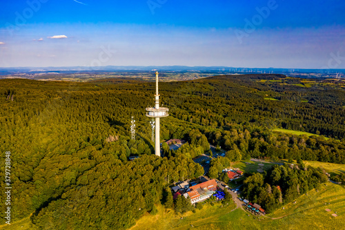 Hoherodskopf aus der Luft - Der Vogelsberg von oben photo