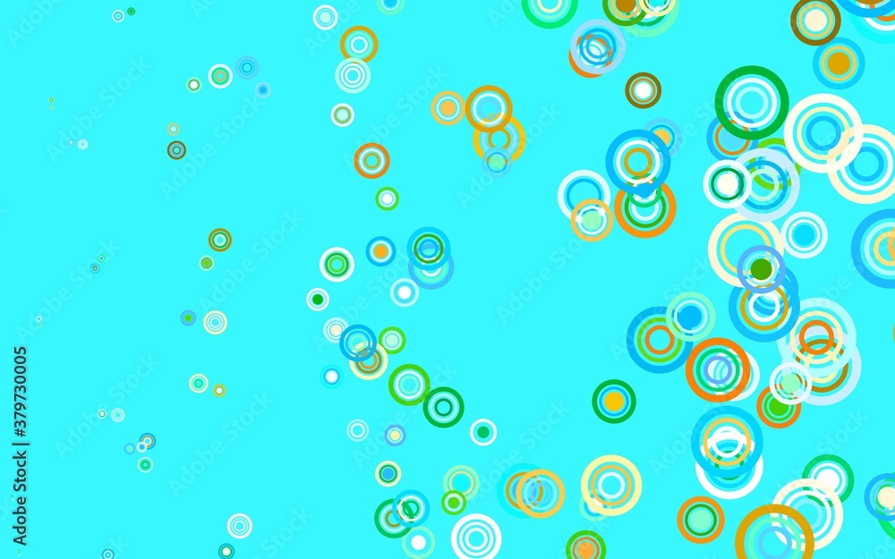 Light Blue, Yellow vector background with spots.