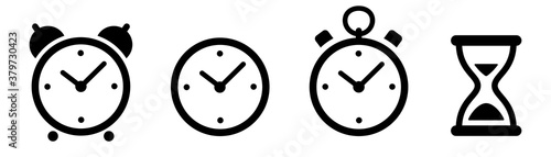 Clock icon. Time icons set. Stopwatch icon. Vector