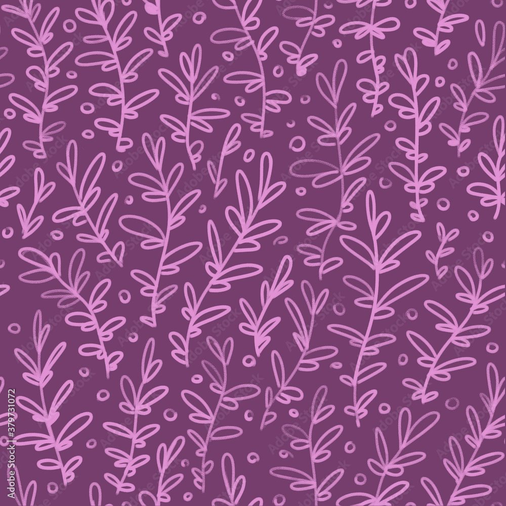 romantic branch. botanical illustration. abstract pattern. valentine's day, wedding, women's products decoration