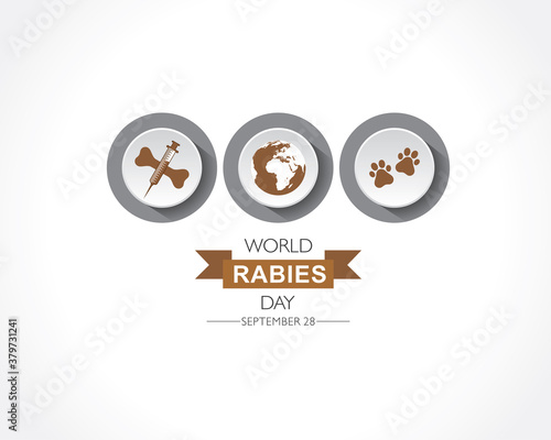 World Rabies Day concept observed on September 28th