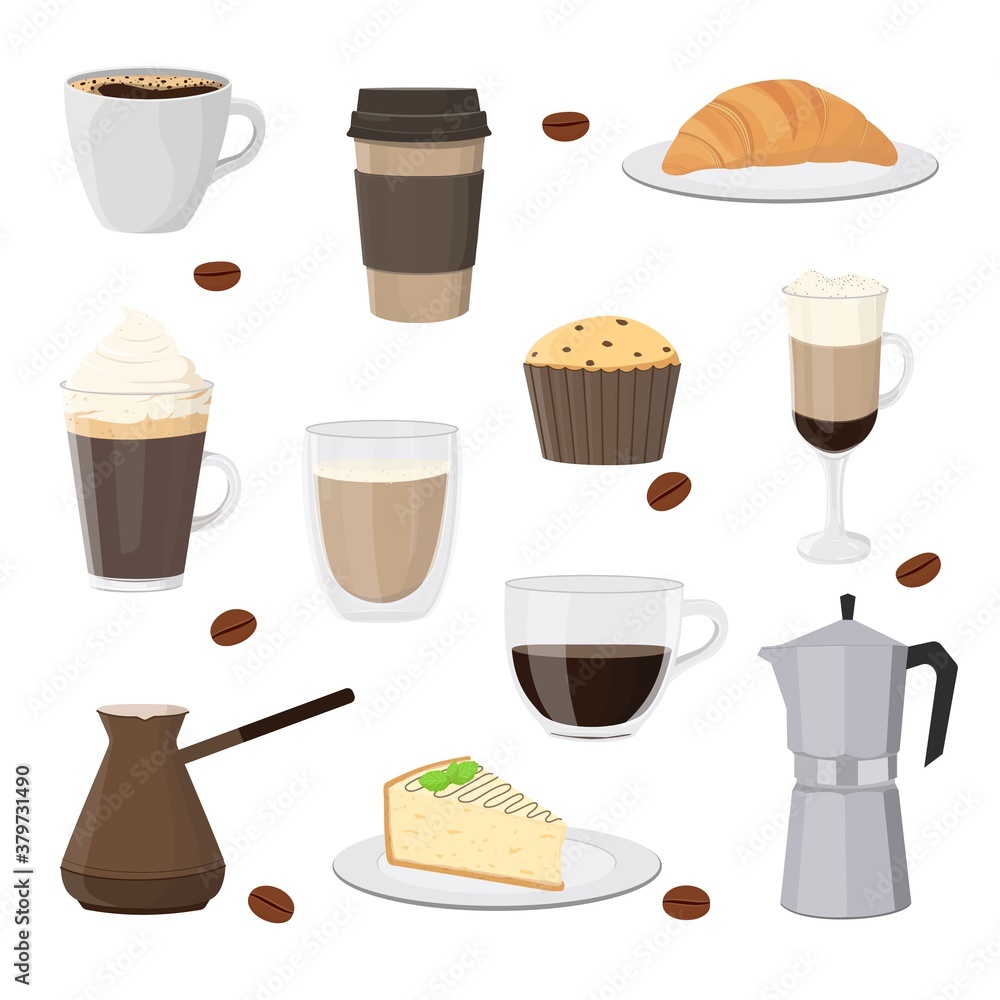 Coffee and desserts set Coffee and desserts set