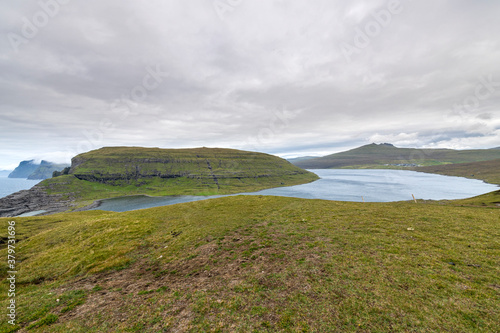 Sorvagsvatn lake cliffs on Faroe Islands