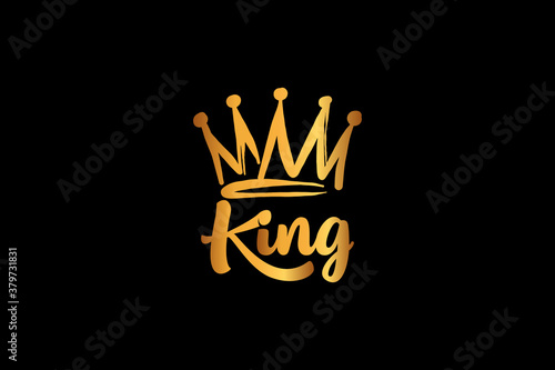 hand drawn Crown logo design