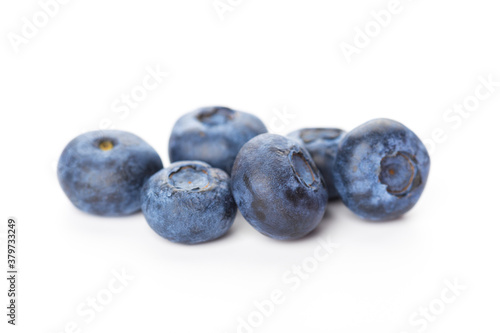 heap of blueberries isolated on white background