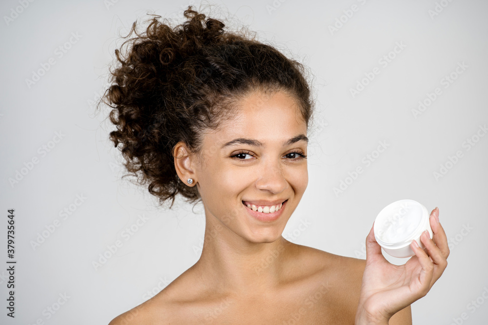 Young afro american woman isolated on white background Young afro american woman isolated on white background