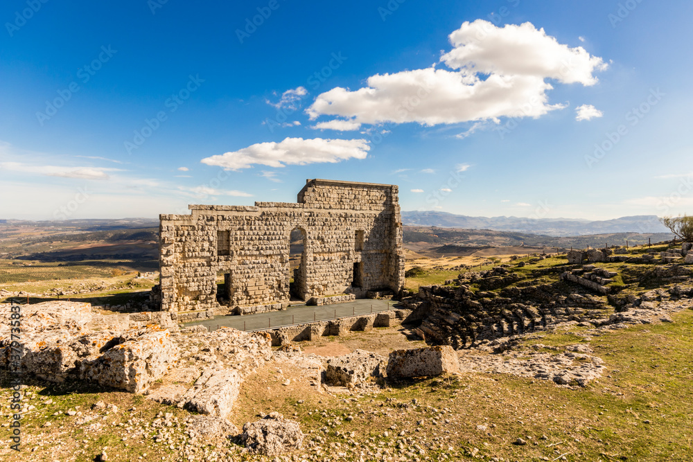 Acinipo, Spain. Ruins of the ancient Roman city of Acinipo, near Ronda,
