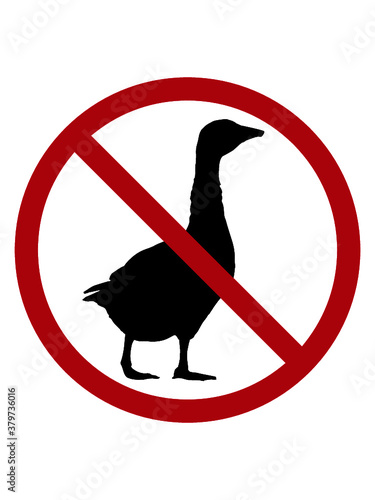 Gans Verboten Schild 