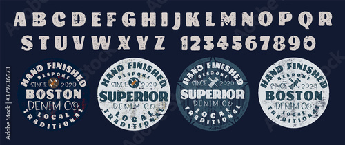 Craft retro vintage typeface design. Youth fashion type.