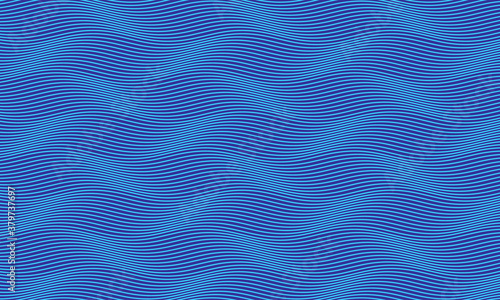 blue waves abstract background. textile or print pattern
