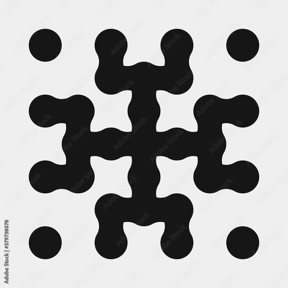 Abstract Cross Pattern Dots Logo generative computational art illustration Abstract Cross Pattern Dots Logo generative computational art illustration