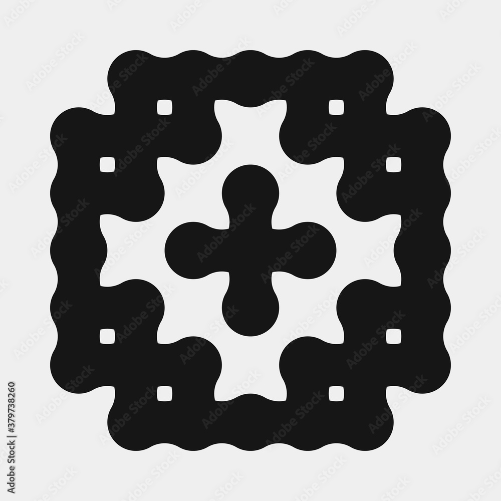 Abstract Cross Pattern Dots Logo generative computational art illustration Abstract Cross Pattern Dots Logo generative computational art illustration