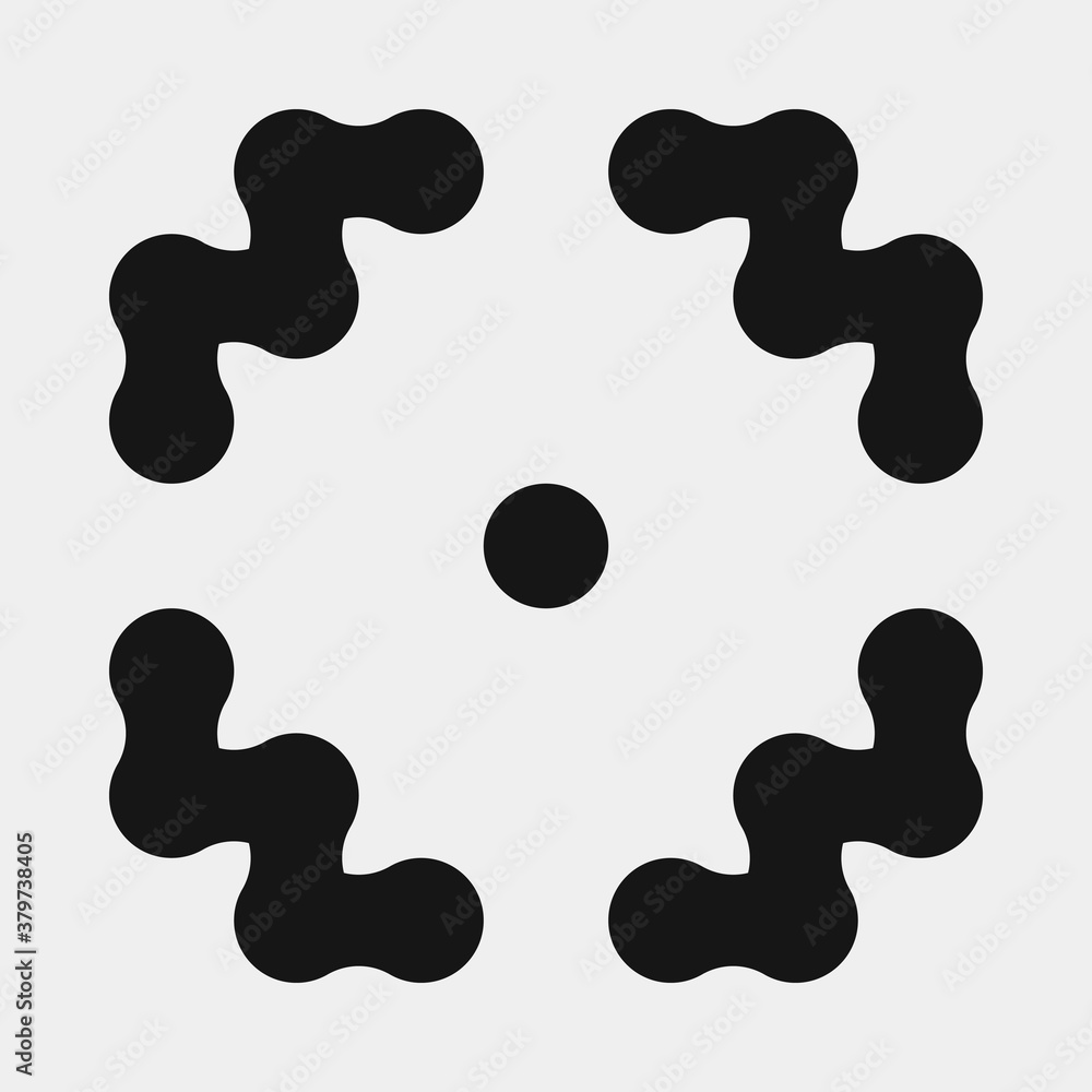 Abstract Cross Pattern Dots Logo generative computational art illustration Abstract Cross Pattern Dots Logo generative computational art illustration