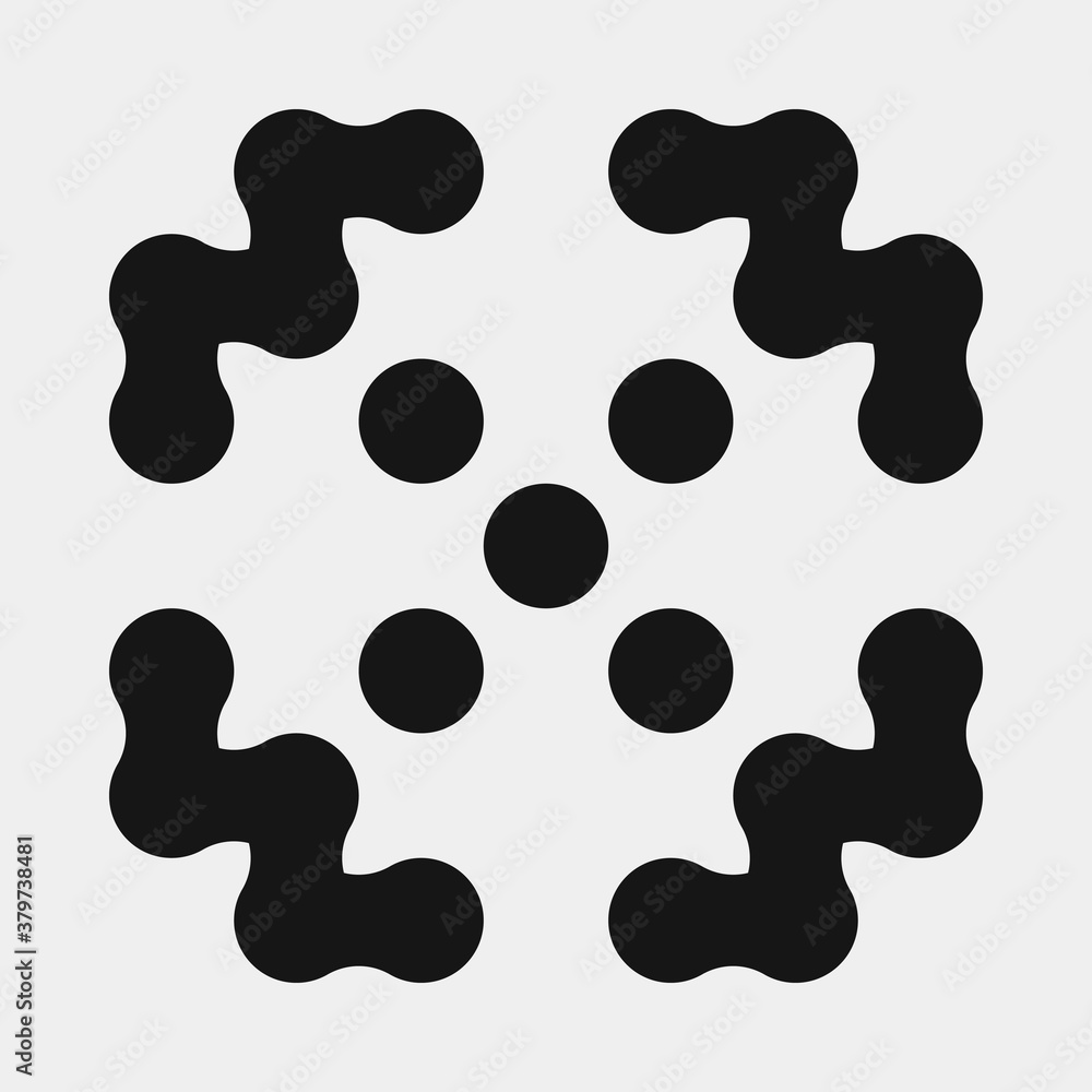 Abstract Cross Pattern Dots Logo generative computational art illustration Abstract Cross Pattern Dots Logo generative computational art illustration