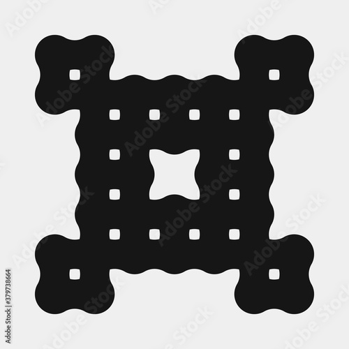 Abstract Cross Pattern Dots Logo generative computational art illustration