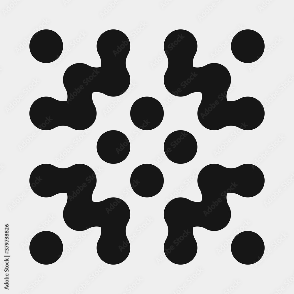 Abstract Cross Pattern Dots Logo generative computational art illustration Abstract Cross Pattern Dots Logo generative computational art illustration